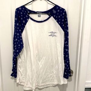 XXL Stars and Stripes Old Navy baseball tee